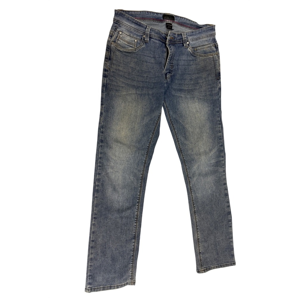 Steve's Jeans Mens Slim Straight Blue Denim Stretch Pants 32x32 SU9DJMMRTF